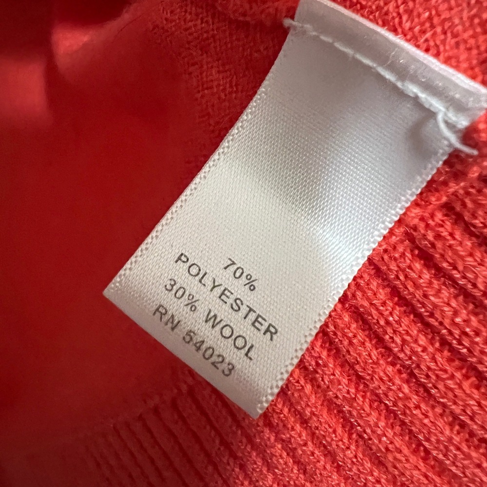 Banana Republic Wool Blend‎ Cardigan Sweater Open Front Pockets Knit Coral XS - Picture 6 of 9